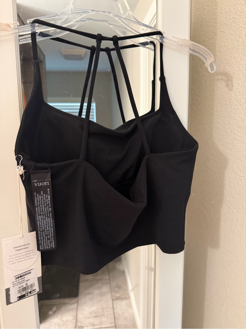 Vuori AllTheFeels Strappy Back Tank-BLACK - Picture 4 of 7